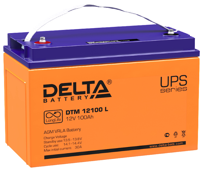 Delta DTM 12100 L аккумуляторная батарея