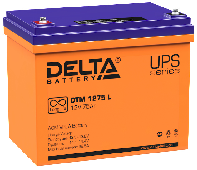 Delta DTM 1275 L аккумуляторная батарея